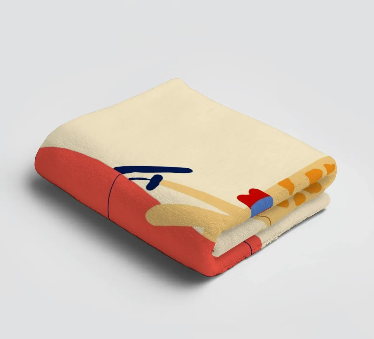 Happy Giraffe in a Red Convertible Art Print (Girafe heureuse dans un cabriolet rouge) serviette de bain de vintagepod