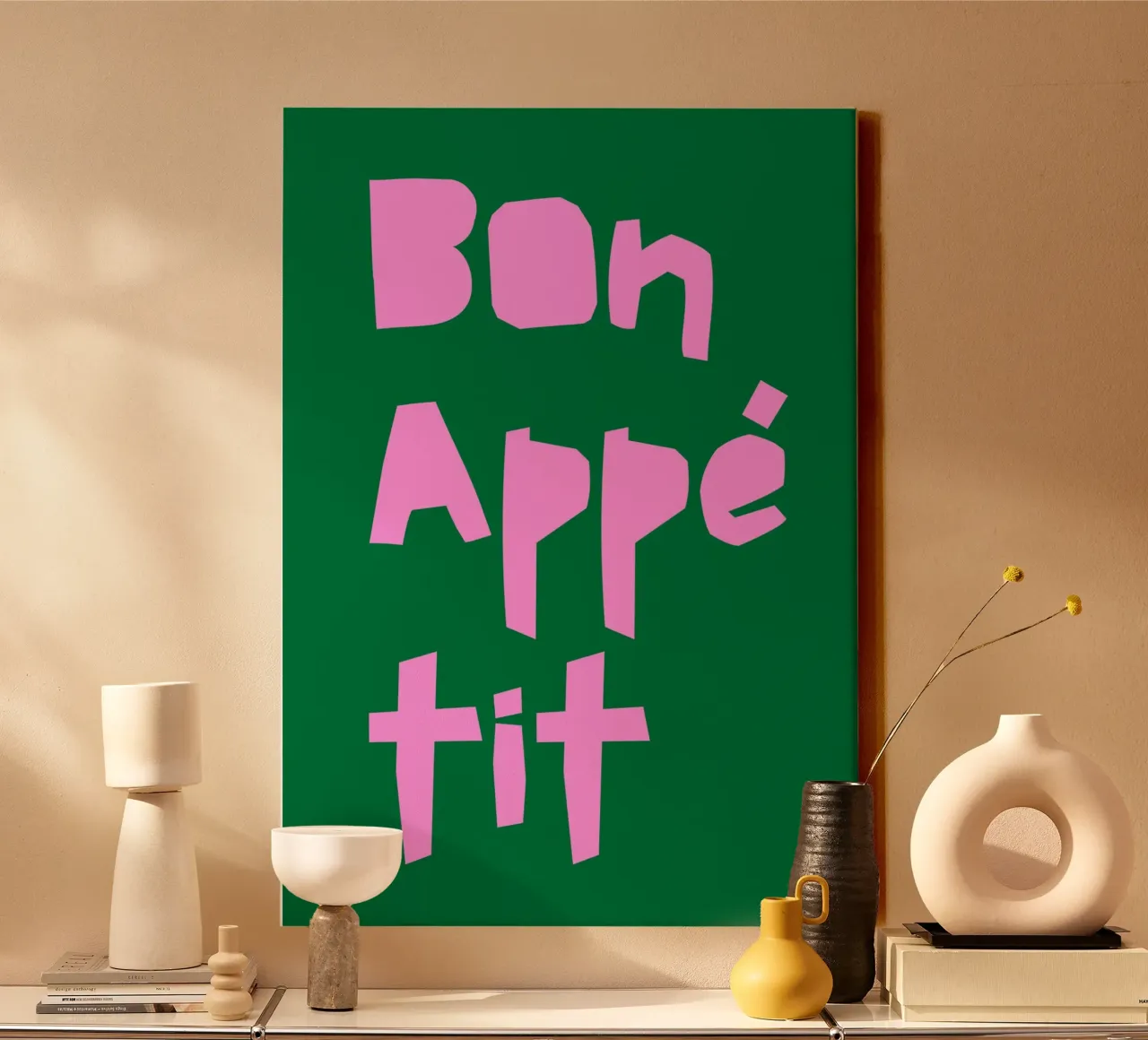 Eet Cool canvas met Baklijst van PurePeachStudio