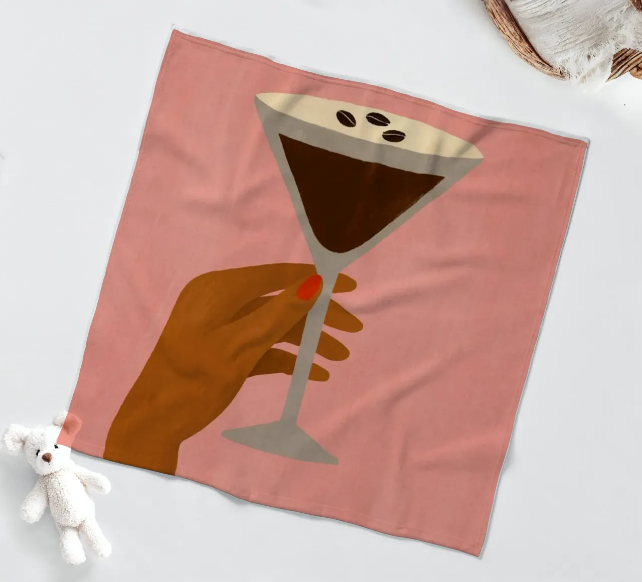 Martini Espresso Vibes coperta in pile da PurePeachStudio