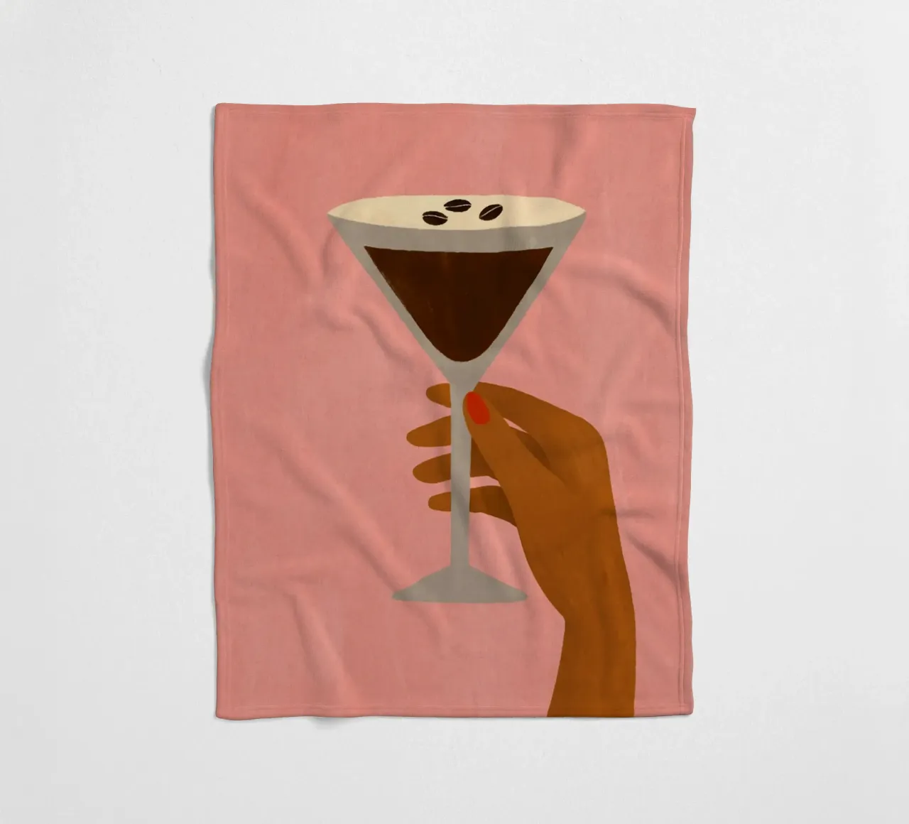 Martini Espresso Vibes coperta in pile da PurePeachStudio