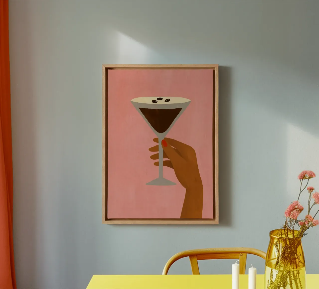 Martini Espresso Vibes tela con Cornice a cassetta da PurePeachStudio