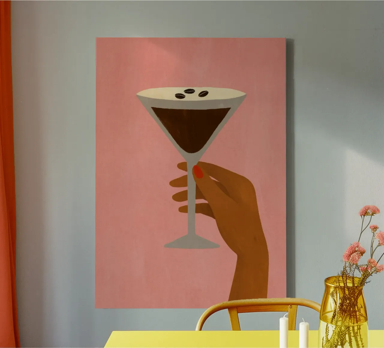 Martini Espresso Vibes tela con Cornice a cassetta da PurePeachStudio