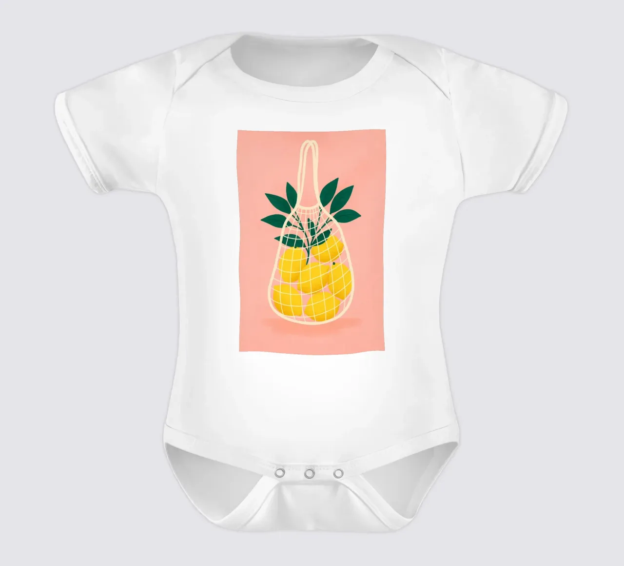 Rete di limoni body neonato maniche corte da PurePeachStudio