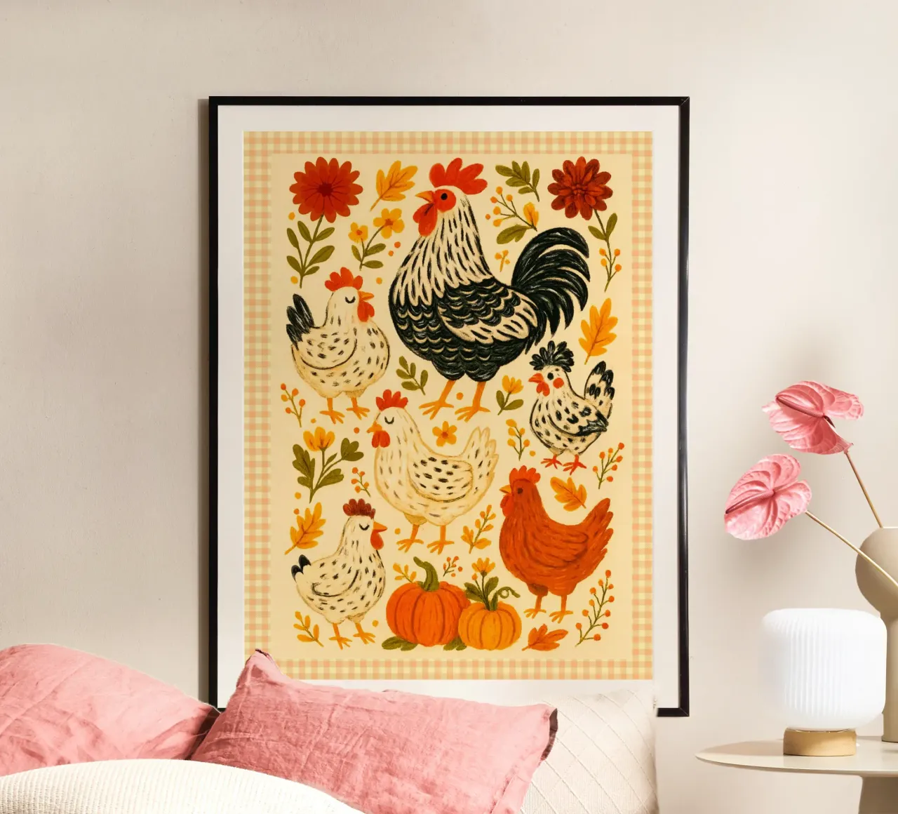 Sfilata di polli d'autunno poster da Taika Tori Art