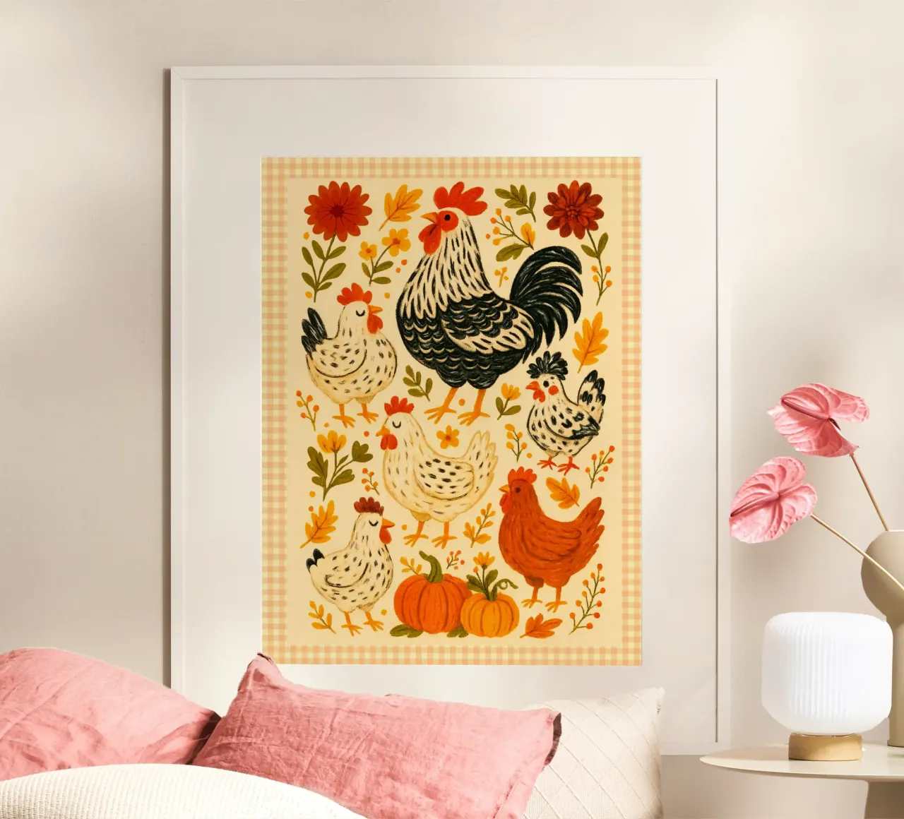 Sfilata di polli d'autunno poster da Taika Tori Art