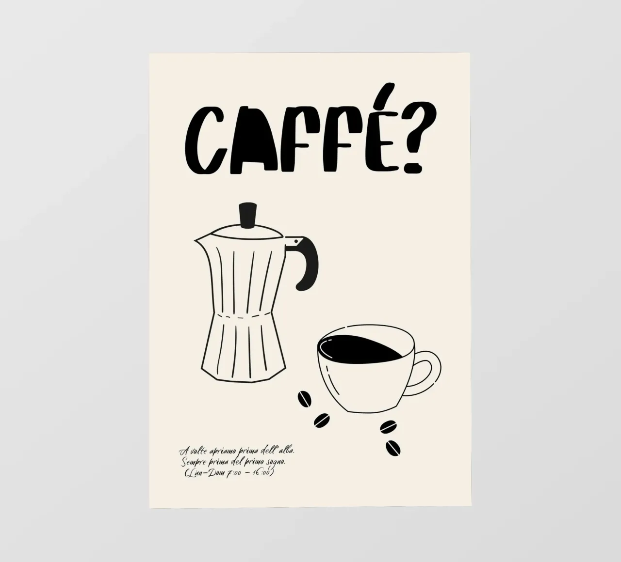 Caffè? telo in pvc da PurePeachStudio