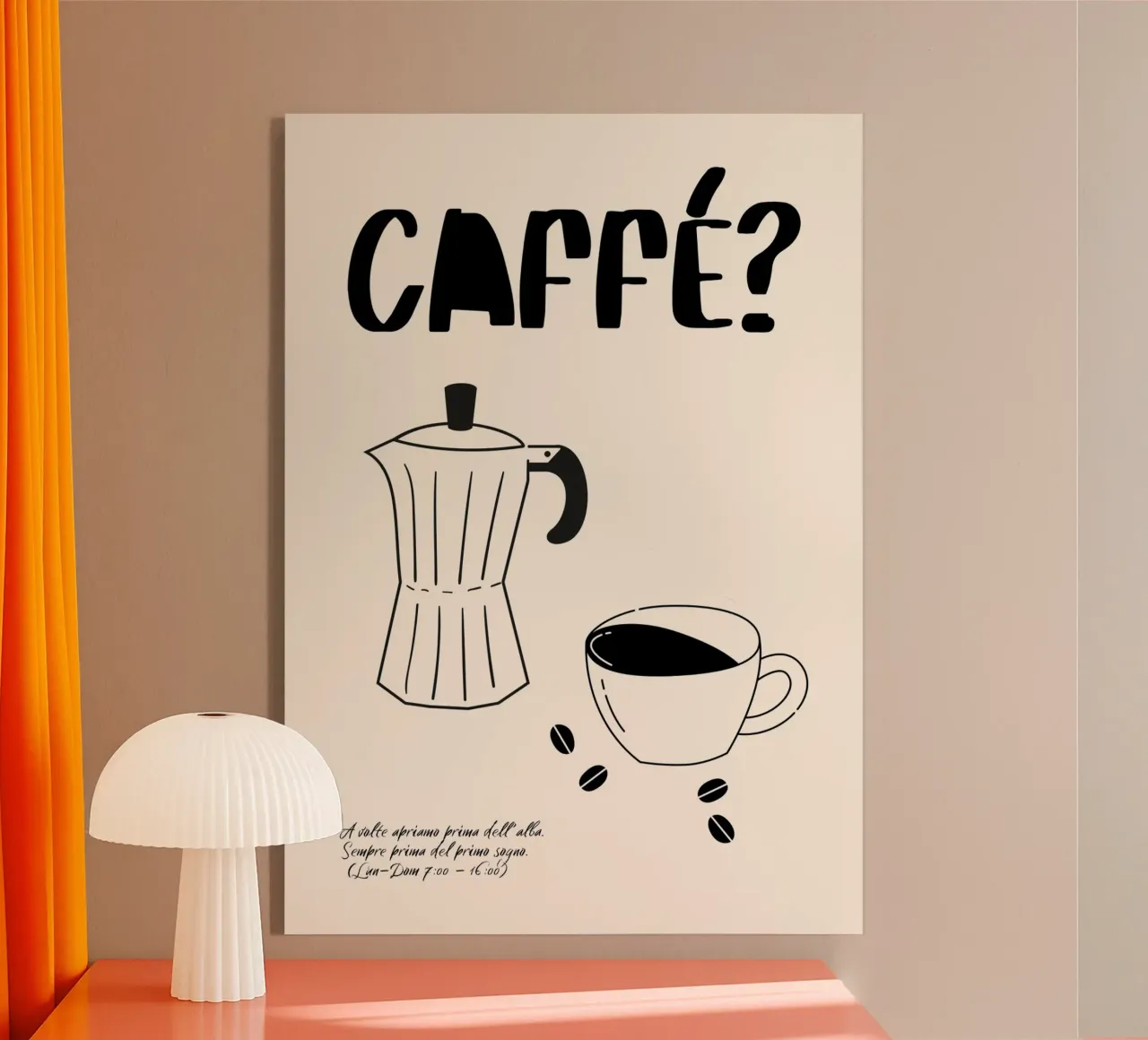 Koffie? acryl van PurePeachStudio