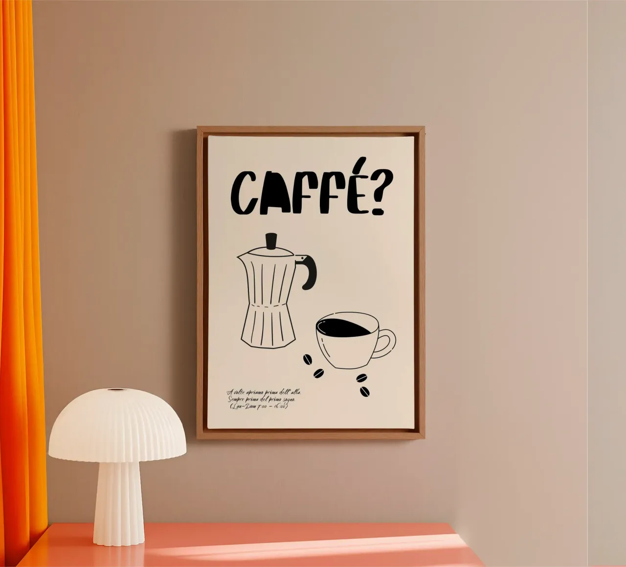 Caffè? tela con Cornice a cassetta da PurePeachStudio