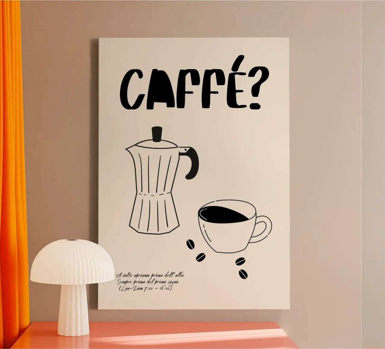 Caffè? tela con Cornice a cassetta da PurePeachStudio