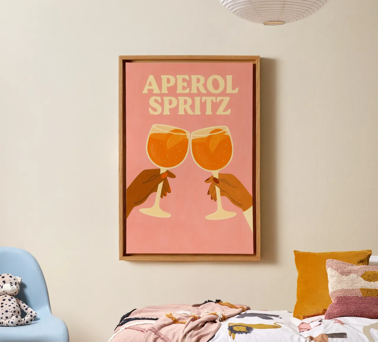 Aperol Duo tela con Cornice a cassetta da PurePeachStudio