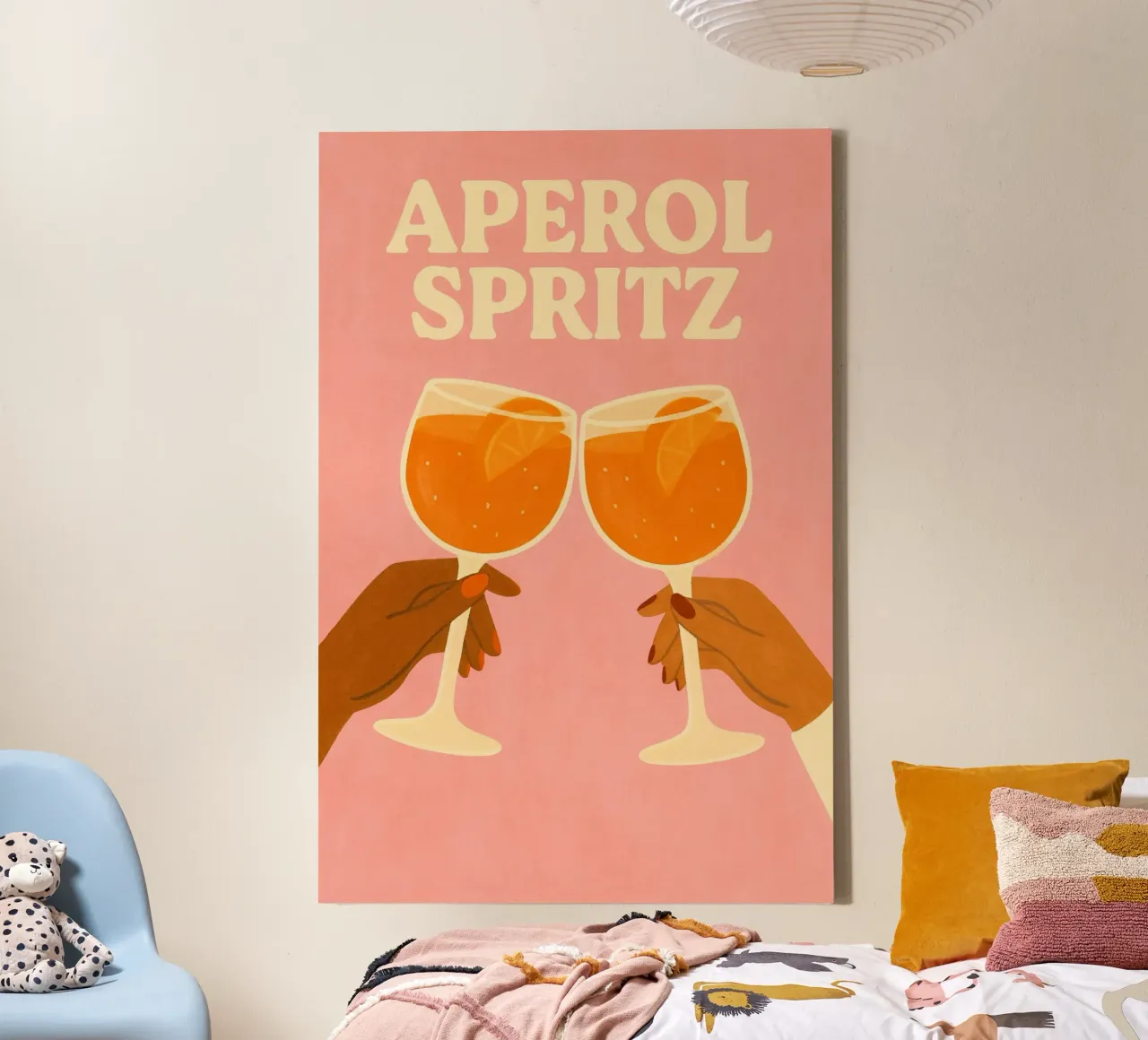 Aperol Duo tela con Cornice a cassetta da PurePeachStudio