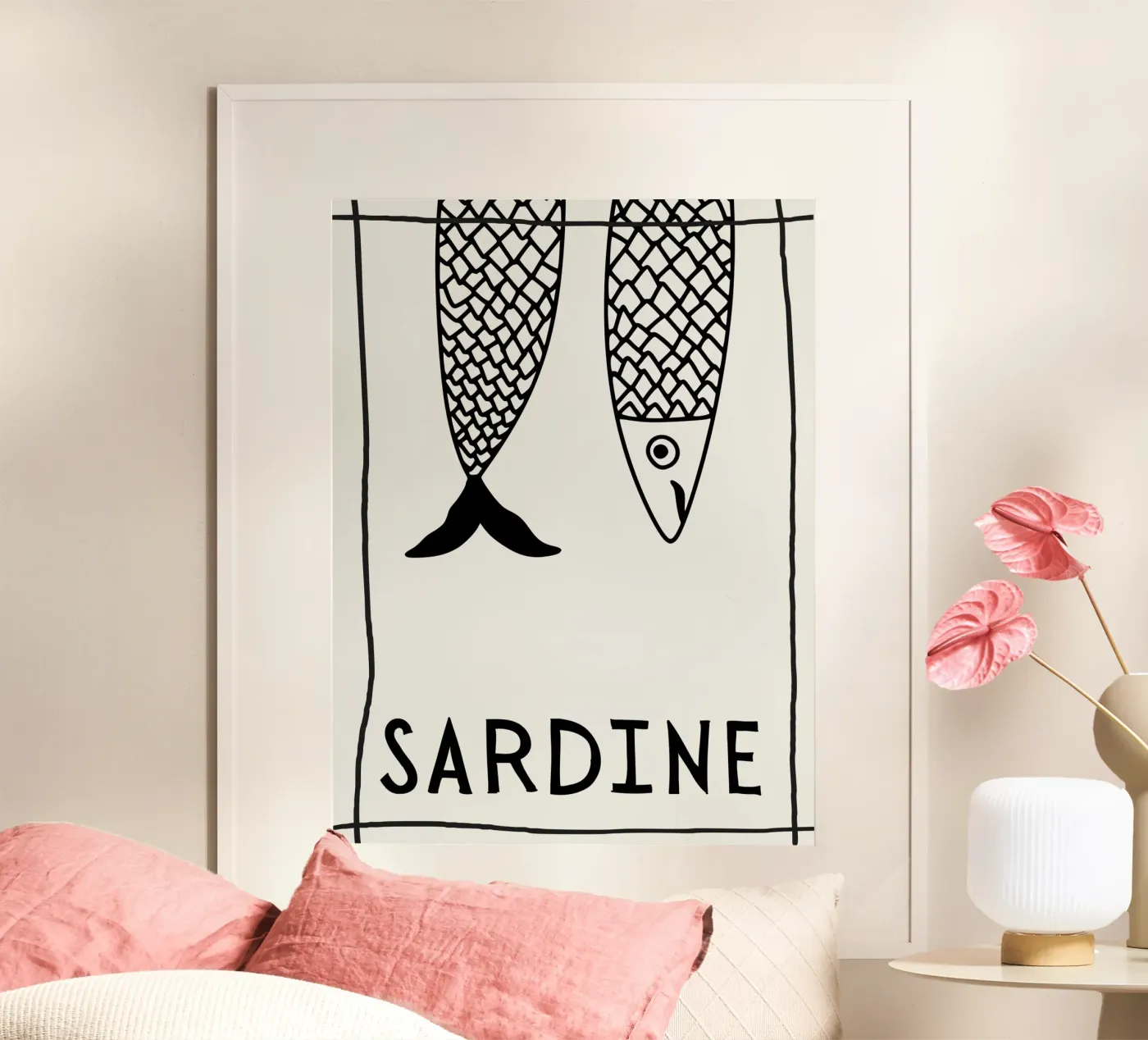 Falling Sardines poster by PurePeachStudio