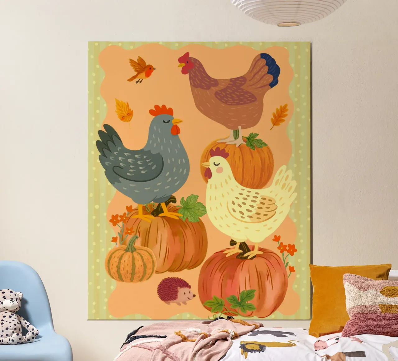 Amici della zucca - Illustrazione poster da Taika Tori Art