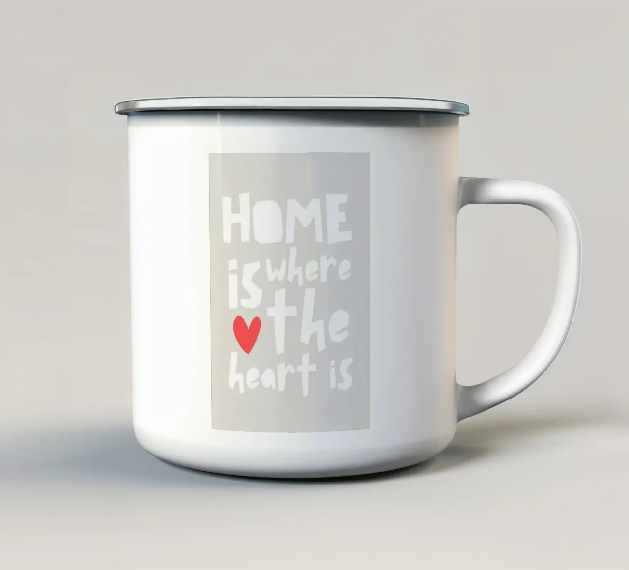 La casa è dove c'è il cuore tazza in smalto da PurePeachStudio