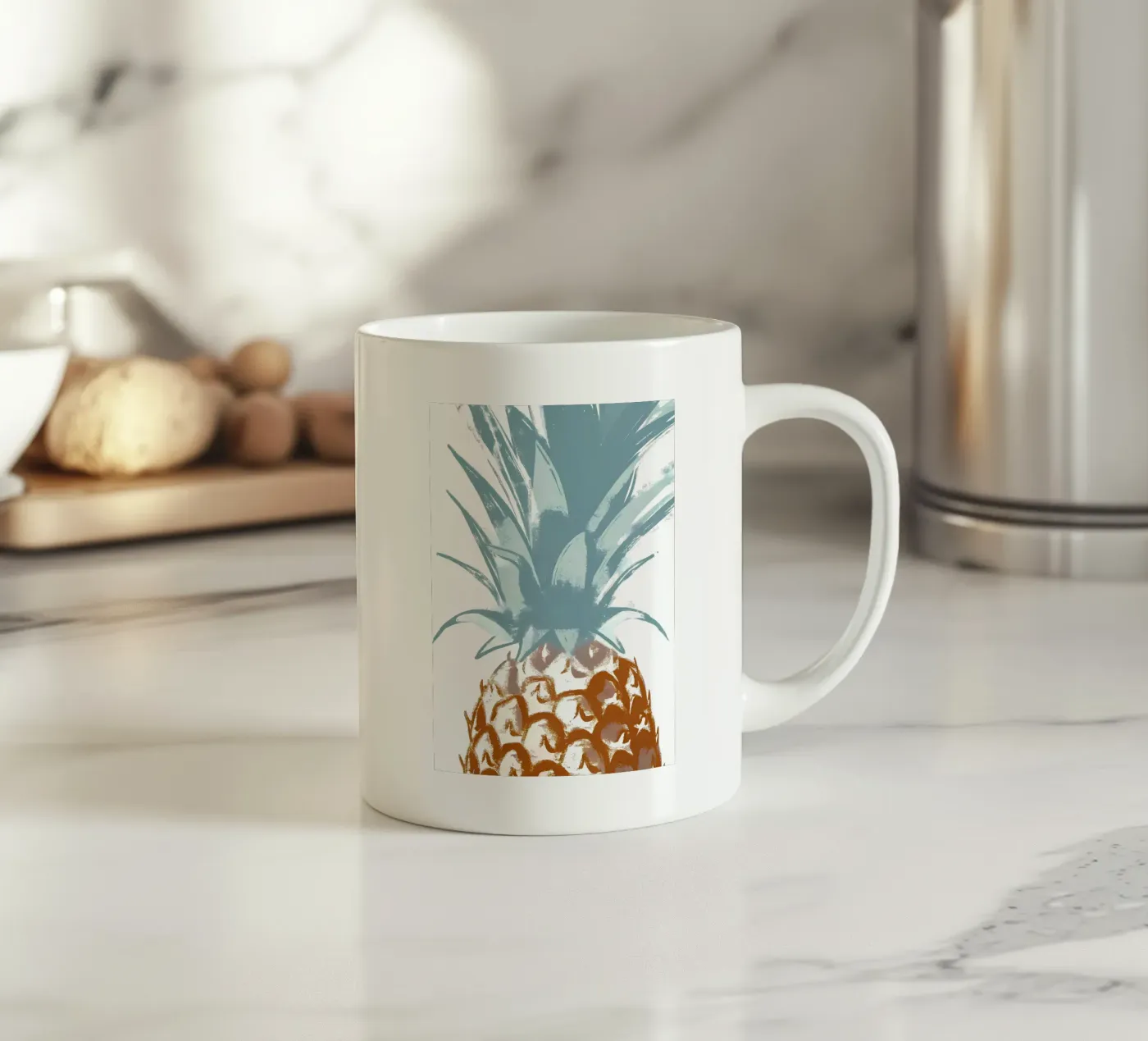 Pineapple ceramic mug by PREKETEWE