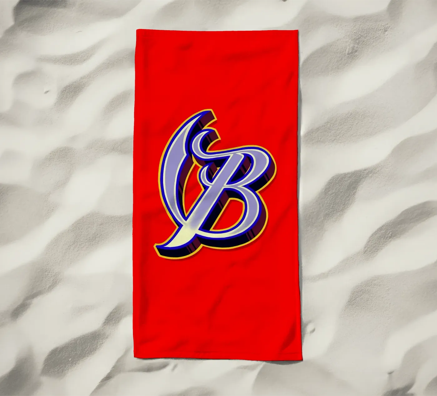 Lettera B telo mare da Glettering
