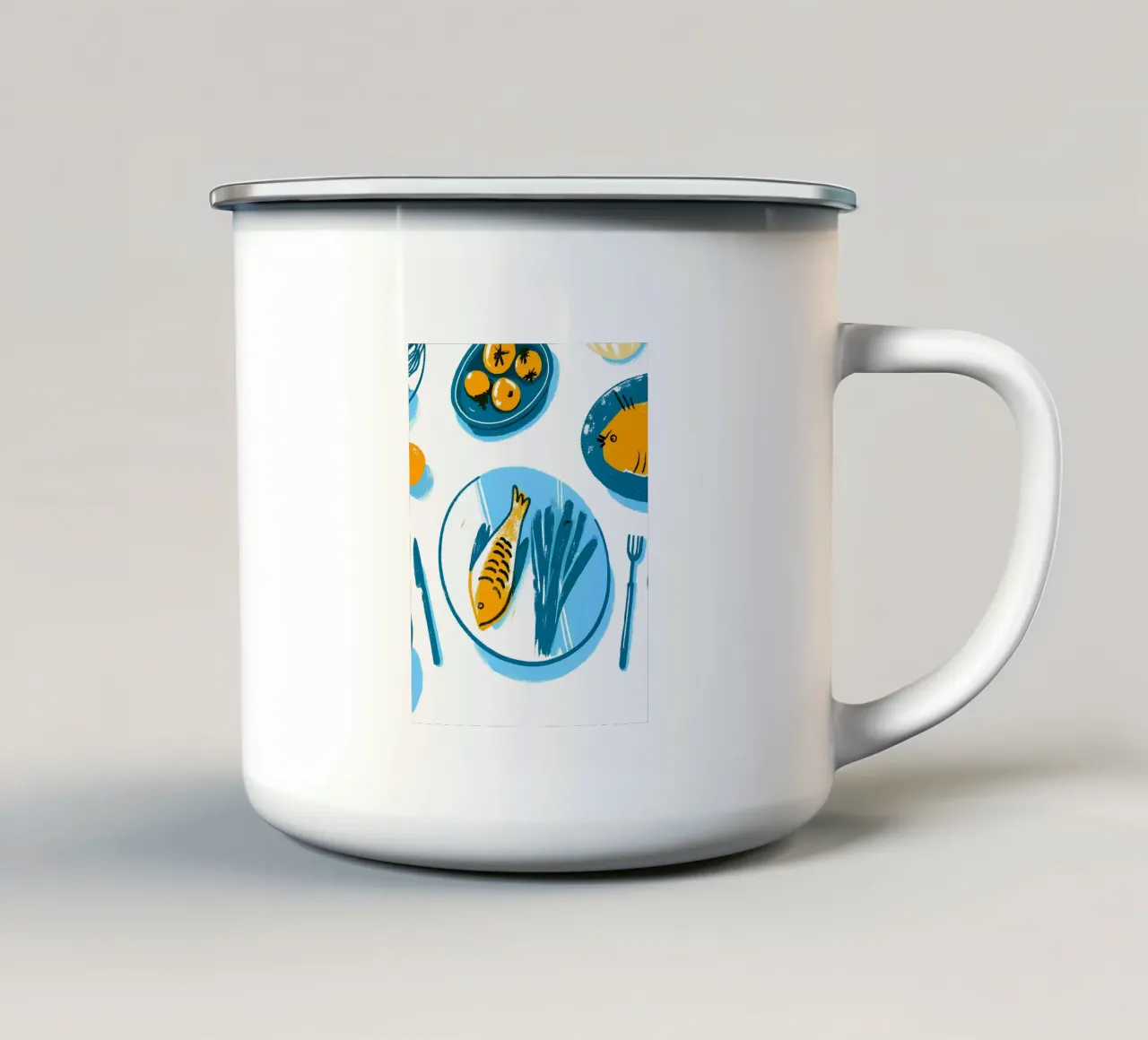 Piatto per pesci tazza in smalto da PREKETEWE