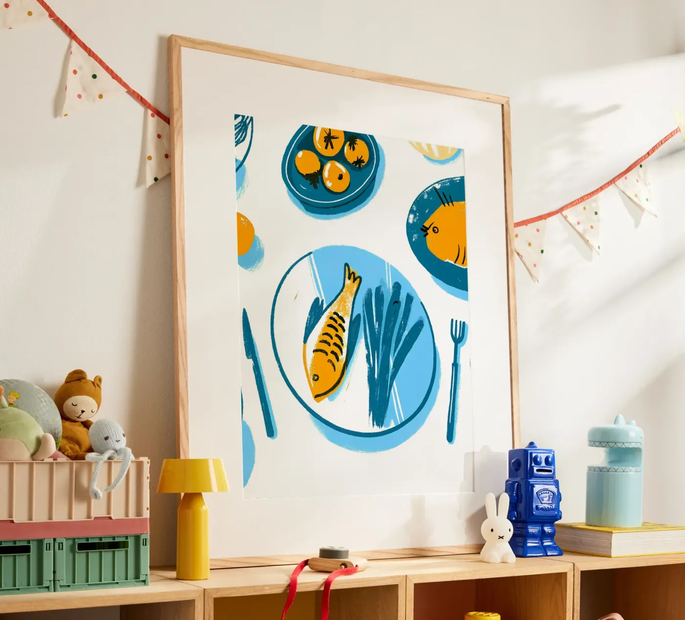 Fischfutter-Schale Poster von PREKETEWE