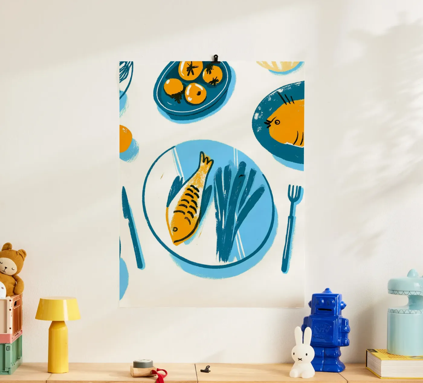 Fischfutter-Schale Poster von PREKETEWE