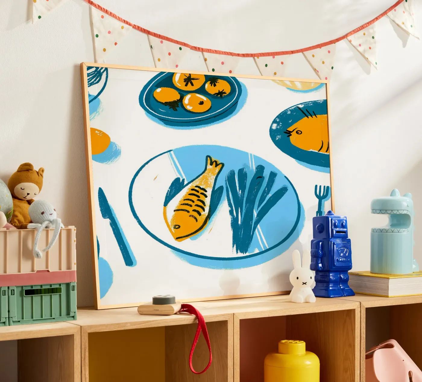 Fischfutter-Schale Poster von PREKETEWE