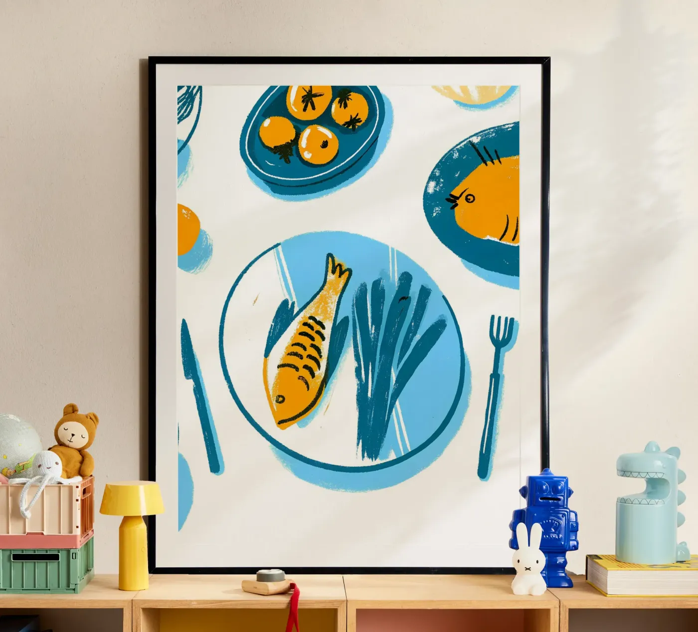 Fischfutter-Schale Poster von PREKETEWE