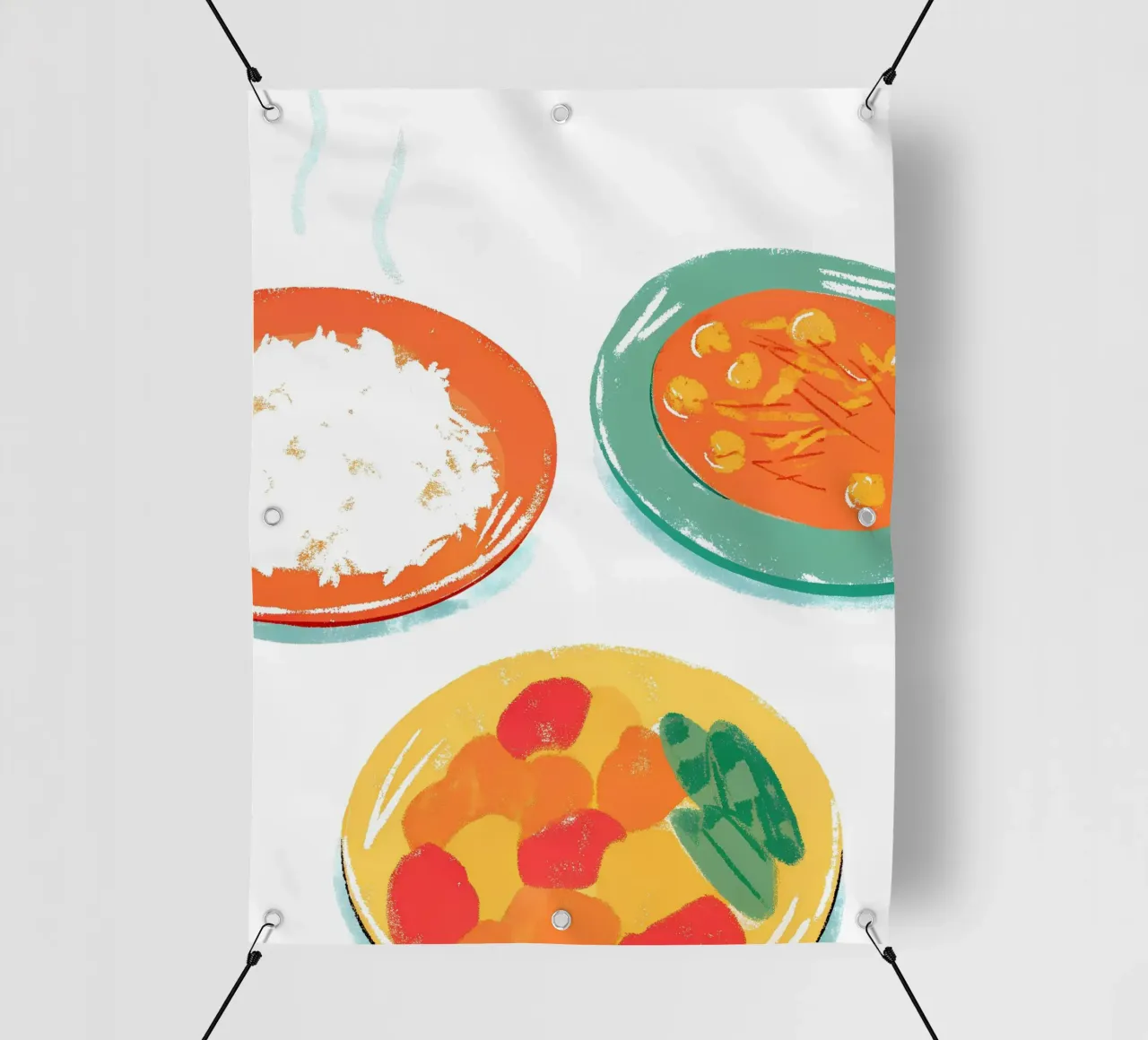 Tre piatti di cibo telo in pvc da PREKETEWE
