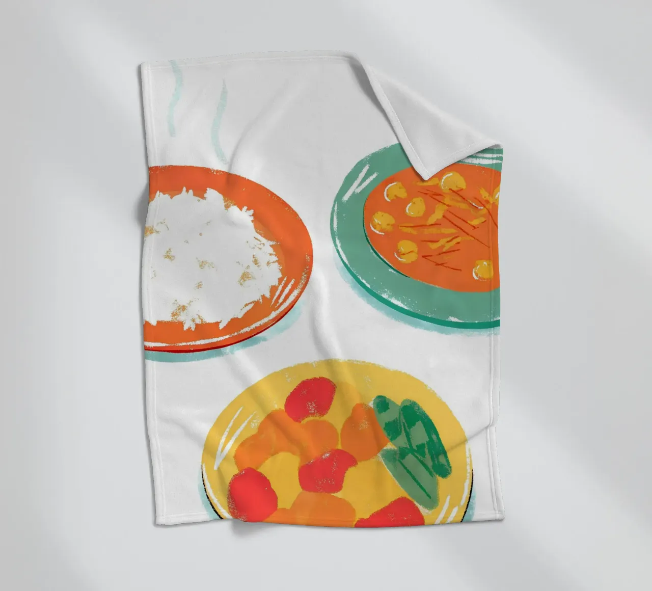Tre piatti di cibo coperta in pile da PREKETEWE