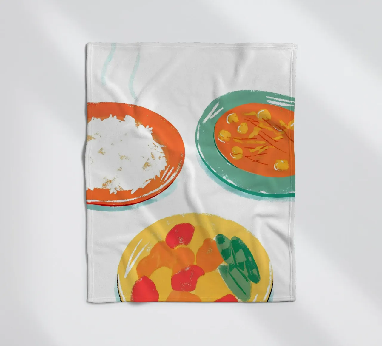 Tre piatti di cibo coperta in pile da PREKETEWE