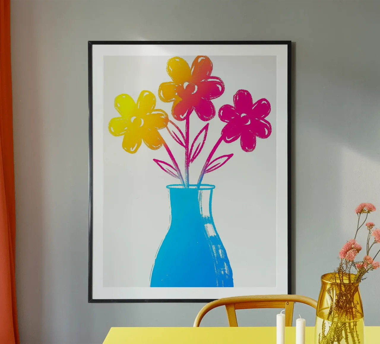Vaso di fiori colorati poster da PREKETEWE