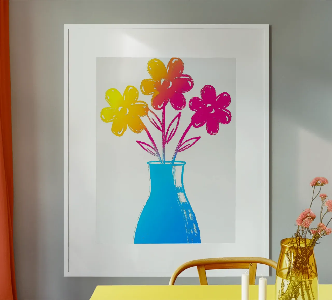 Vaso di fiori colorati poster da PREKETEWE