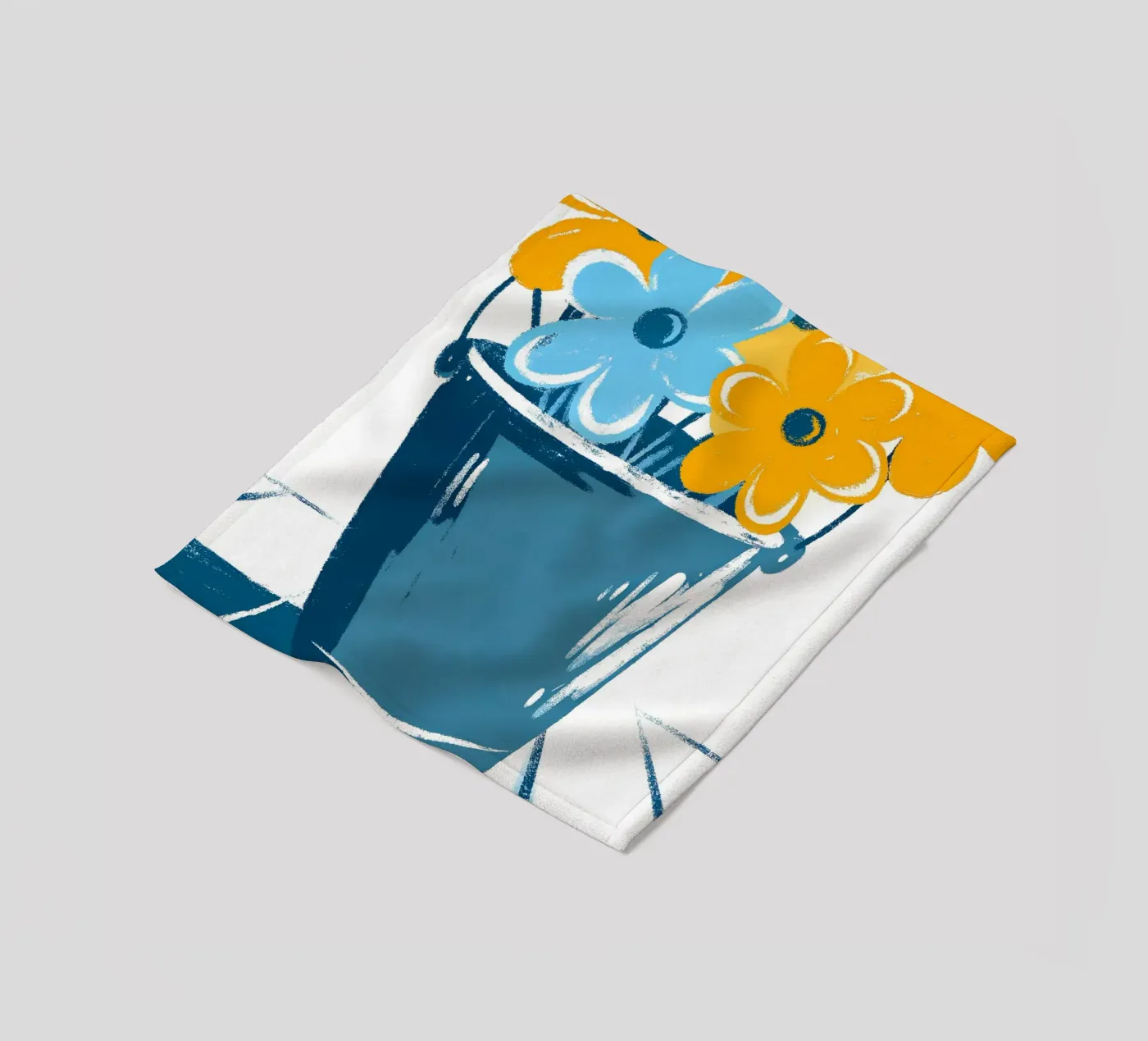 Flowers in a Bucket fleece blanket by PREKETEWE