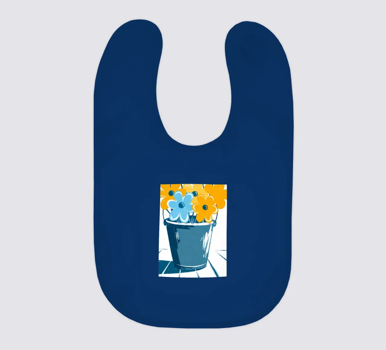 Blumen im Eimer Babylätzchen von PREKETEWE