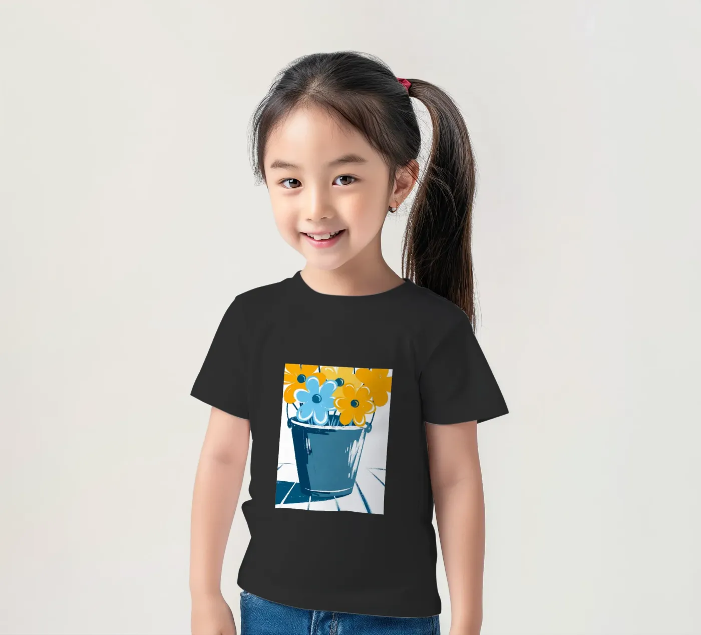 Blumen im Eimer Kinder T-Shirt von PREKETEWE