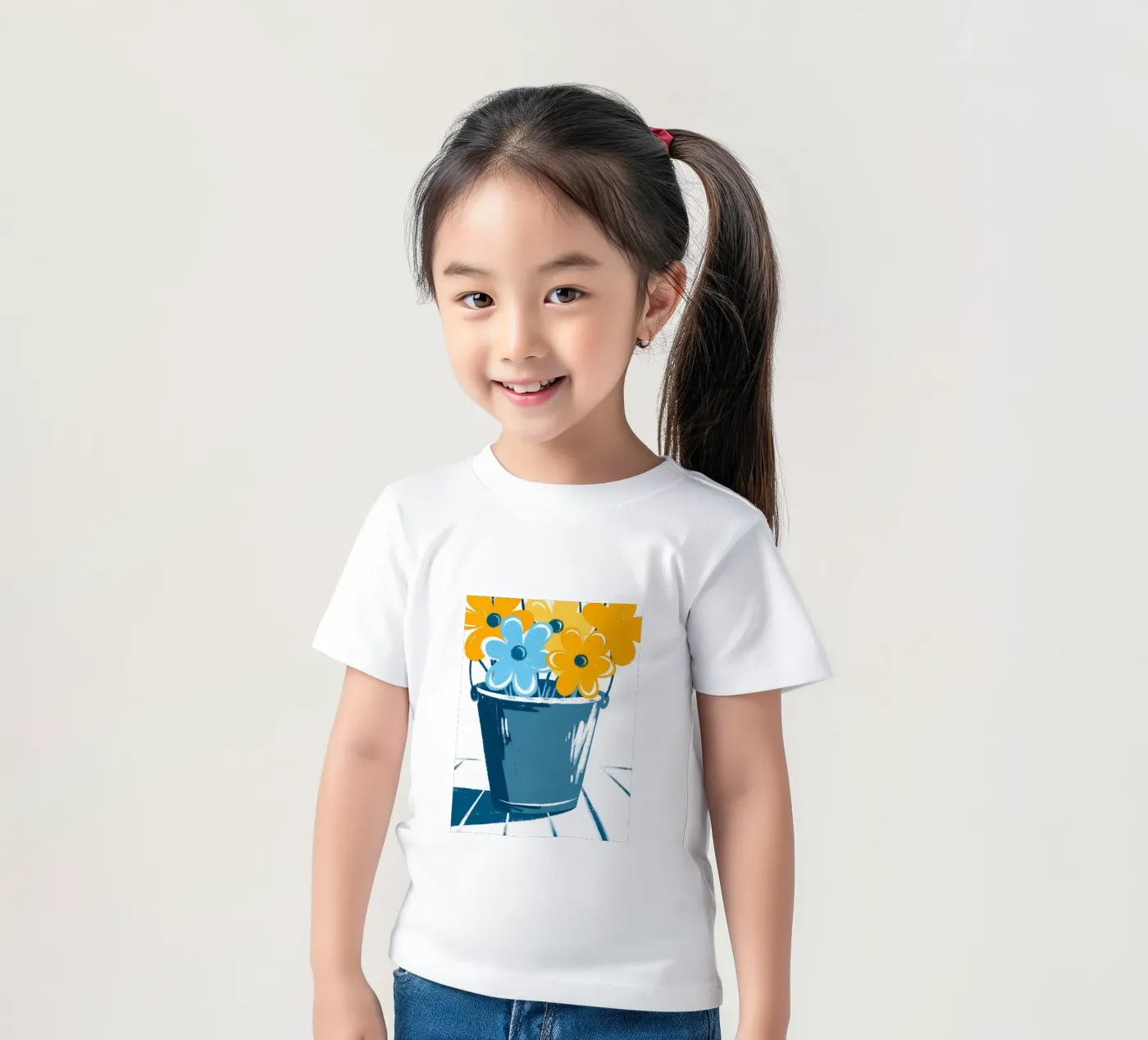 Blumen im Eimer Kinder T-Shirt von PREKETEWE