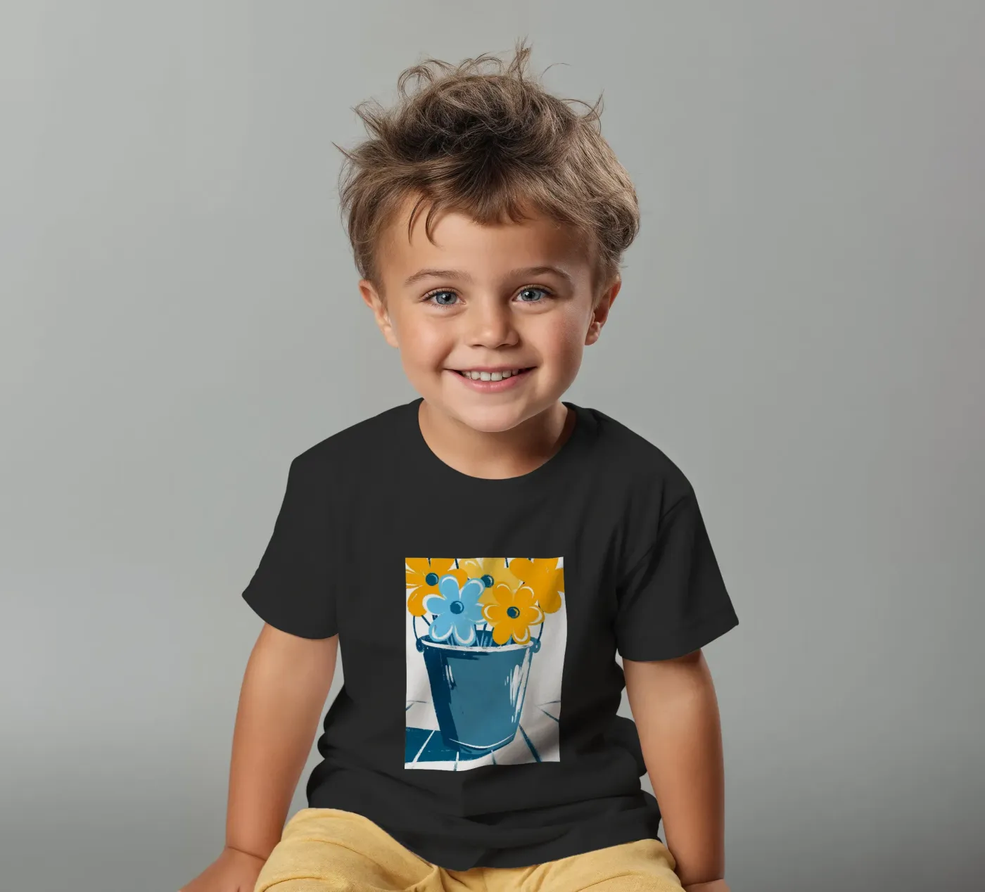 Blumen im Eimer Kinder T-Shirt von PREKETEWE