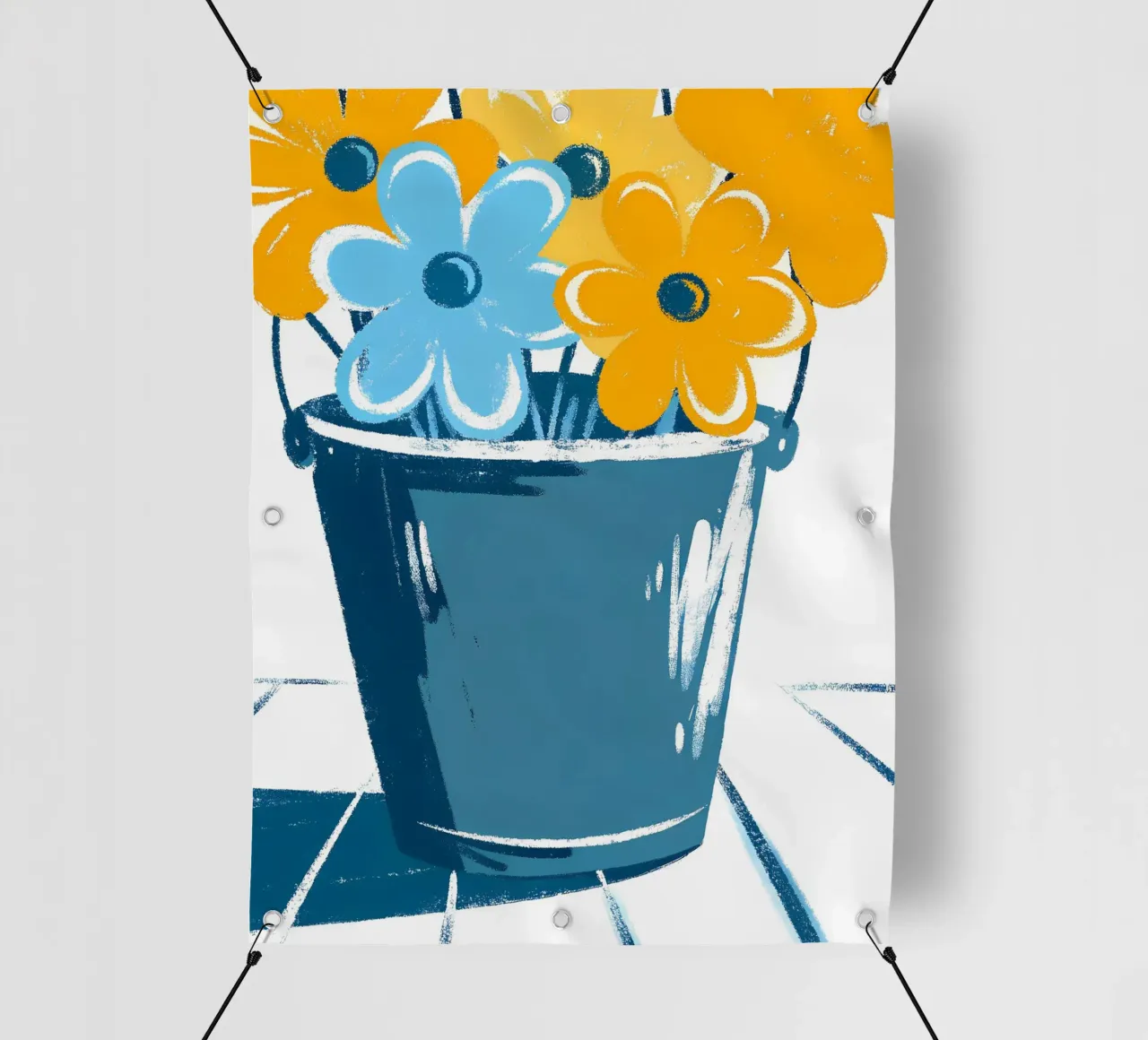 Fiori in un secchio telo in pvc da PREKETEWE