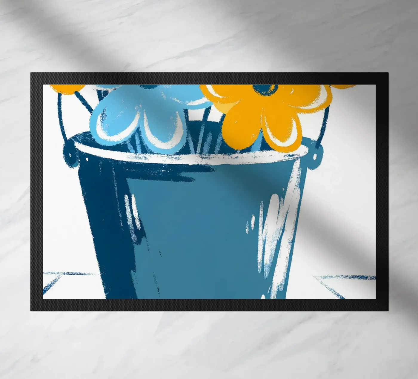 Flowers in a Bucket Fußmatte von PREKETEWE