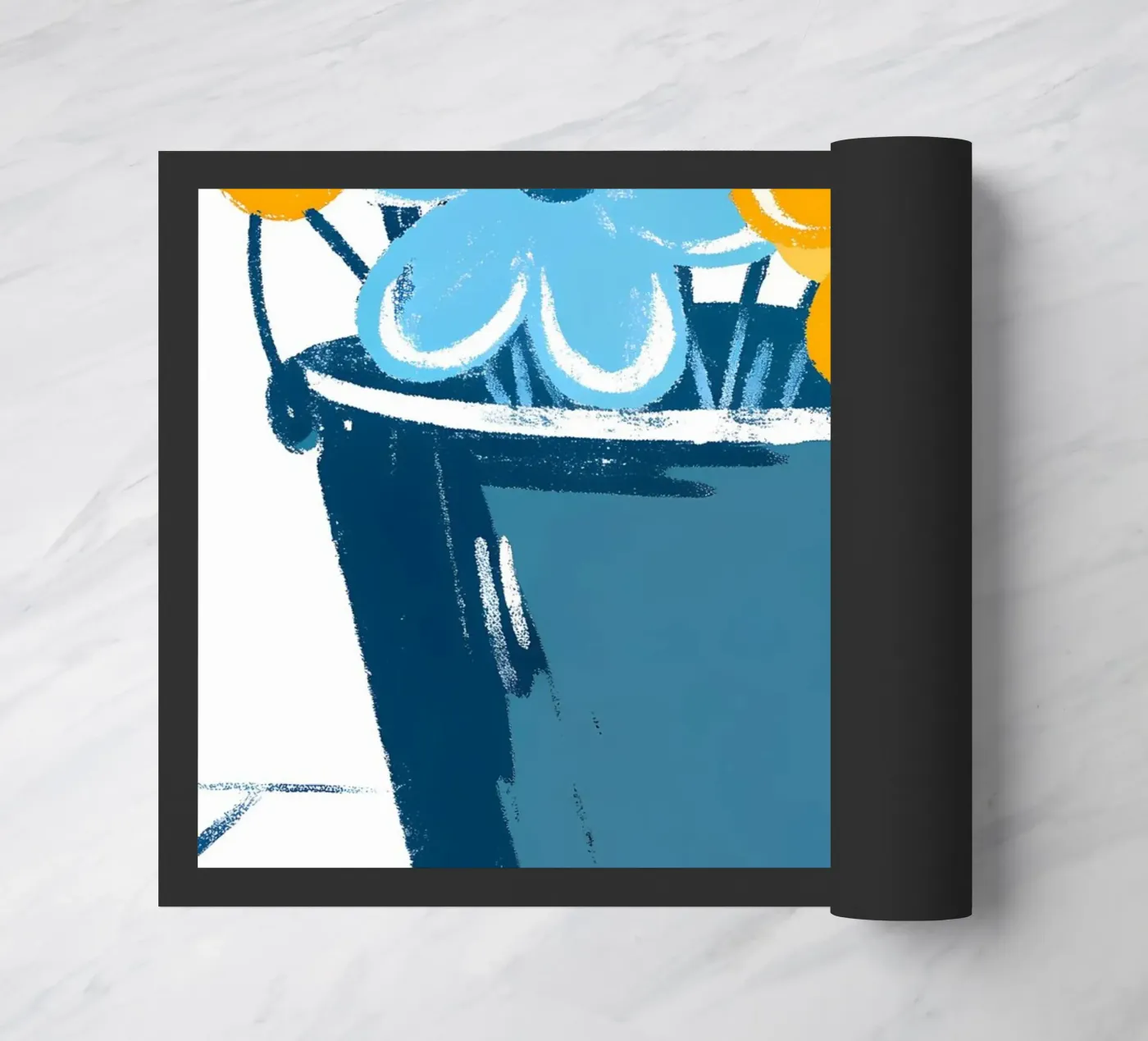 Flowers in a Bucket Fußmatte von PREKETEWE