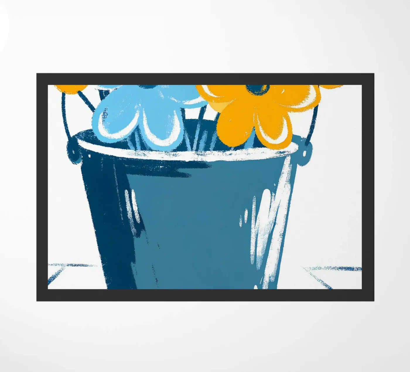 Flowers in a Bucket Fußmatte von PREKETEWE