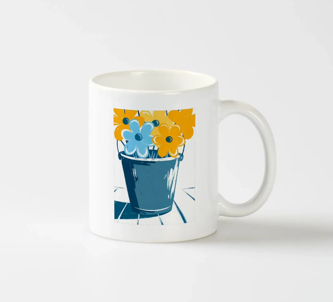 Fiori in un secchio tazza in ceramica da PREKETEWE
