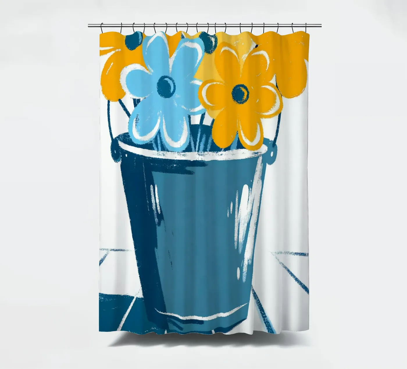 Blumen im Eimer Duschvorhang von PREKETEWE