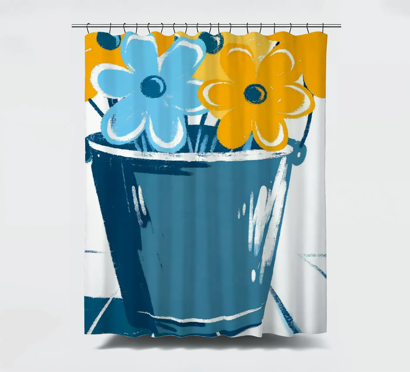 Blumen im Eimer Duschvorhang von PREKETEWE