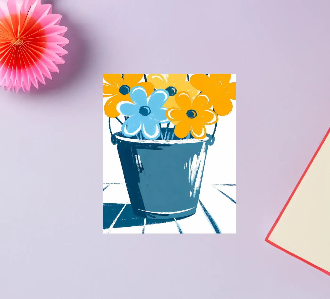 Blumen im Eimer Sticker von PREKETEWE