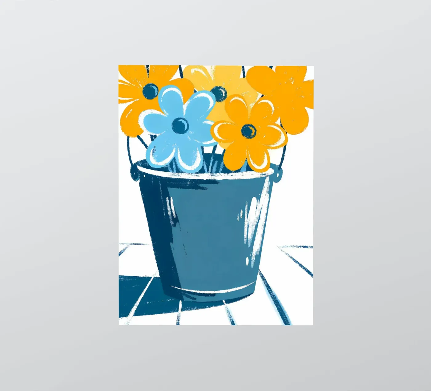 Blumen im Eimer Sticker von PREKETEWE