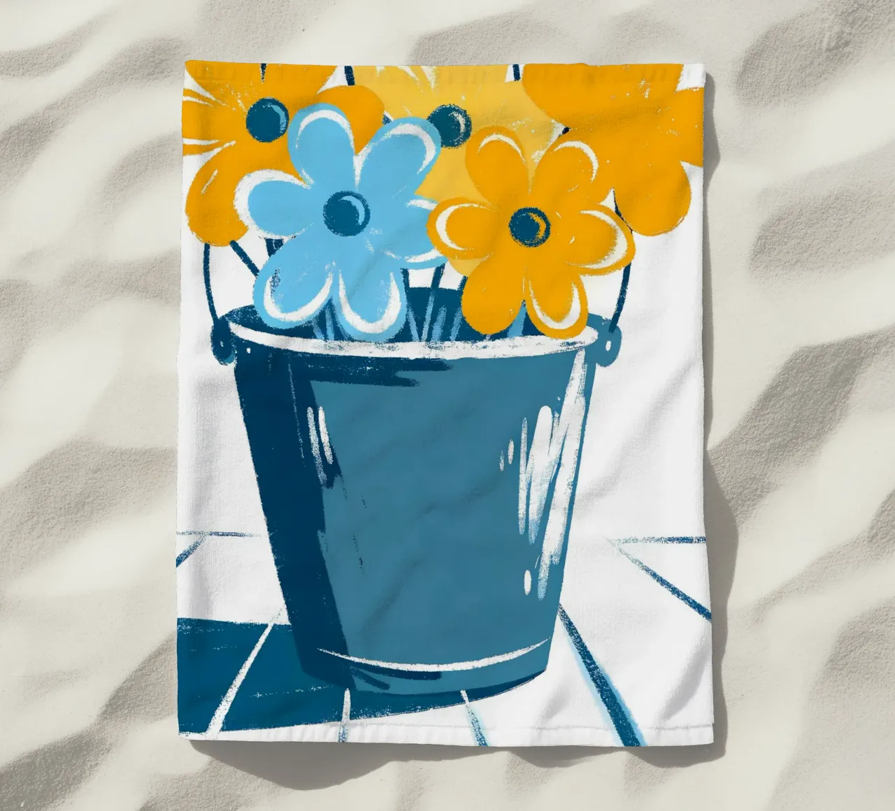 Fiori in un secchio telo mare da PREKETEWE