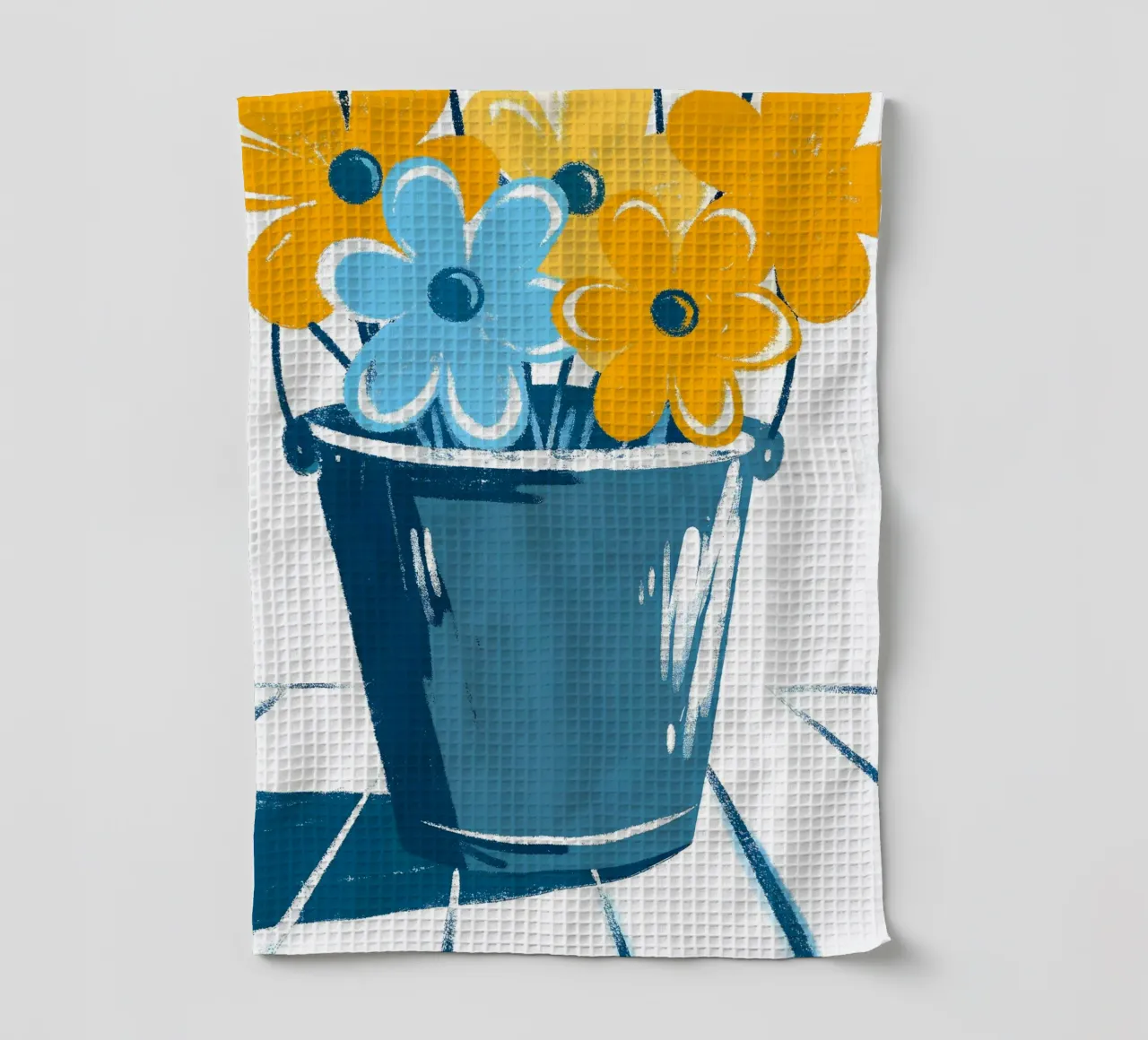 Fiori in un secchio canovaccio da cucina da PREKETEWE