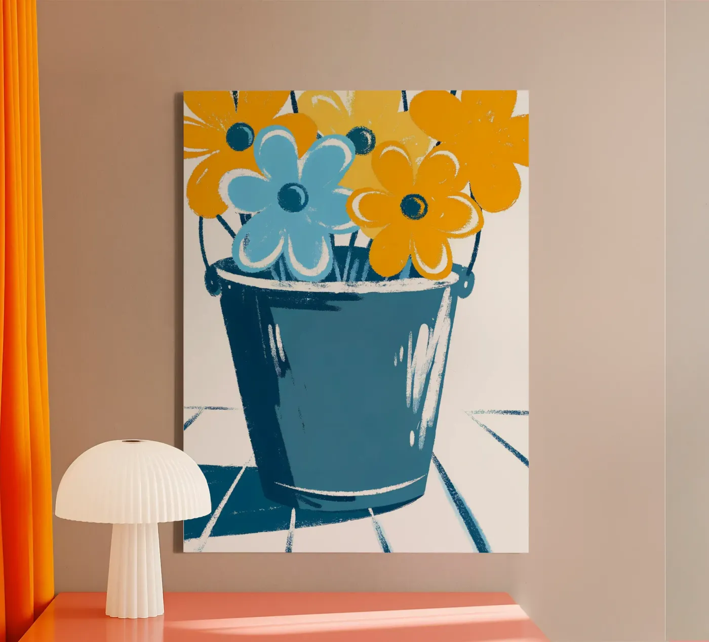 Blumen im Eimer Leinwand von PREKETEWE