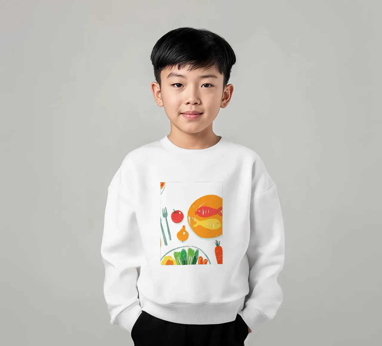 Cibo sano e nutriente felpa bambino da PREKETEWE