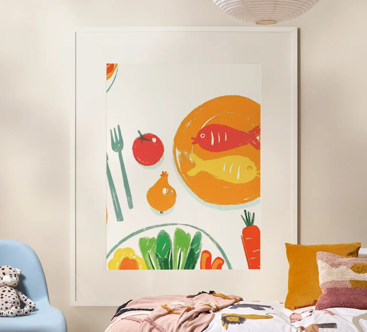 Cibo sano e nutriente poster con telaio in alluminio da PREKETEWE