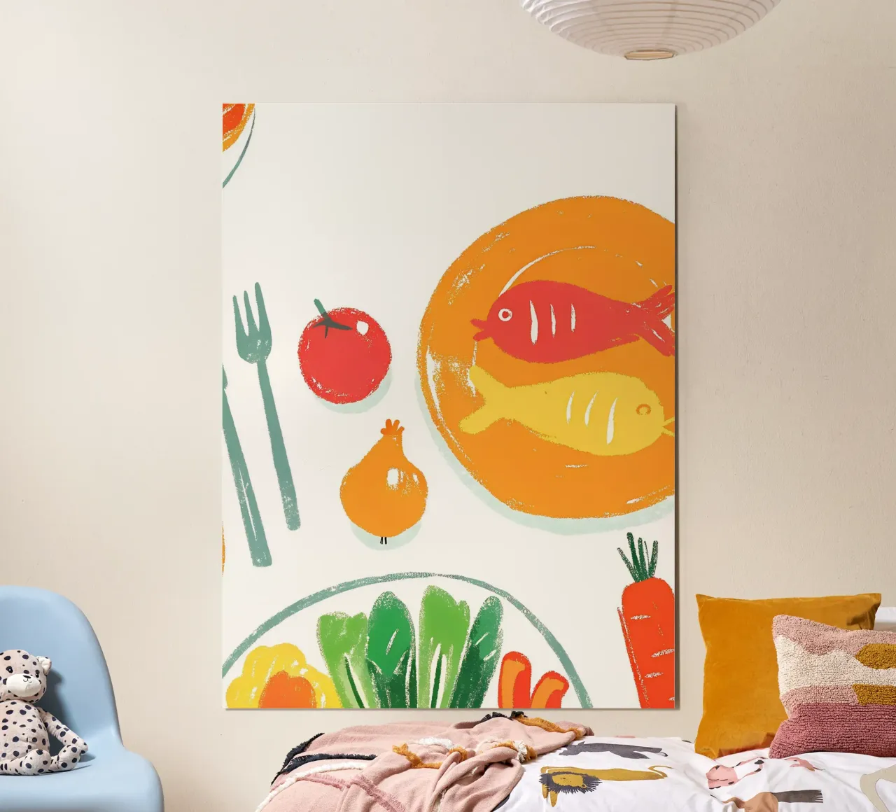 Cibo sano e nutriente poster con telaio in alluminio da PREKETEWE